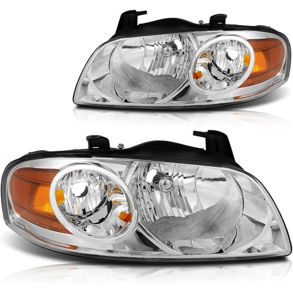 ECCPP Headlight Assembly For Honda CR-V 2007-2011 Headlamps Chrome Housing Amber Corner Clear Lens 